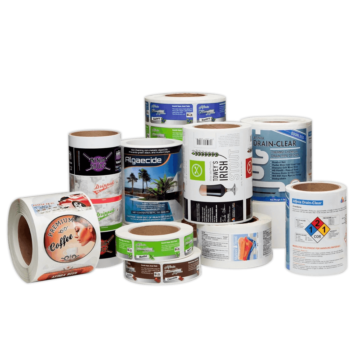 Roll form chromo labels